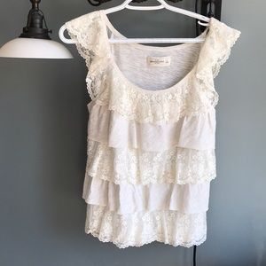 Abercrombie and Fitch sleeveless ruffle top